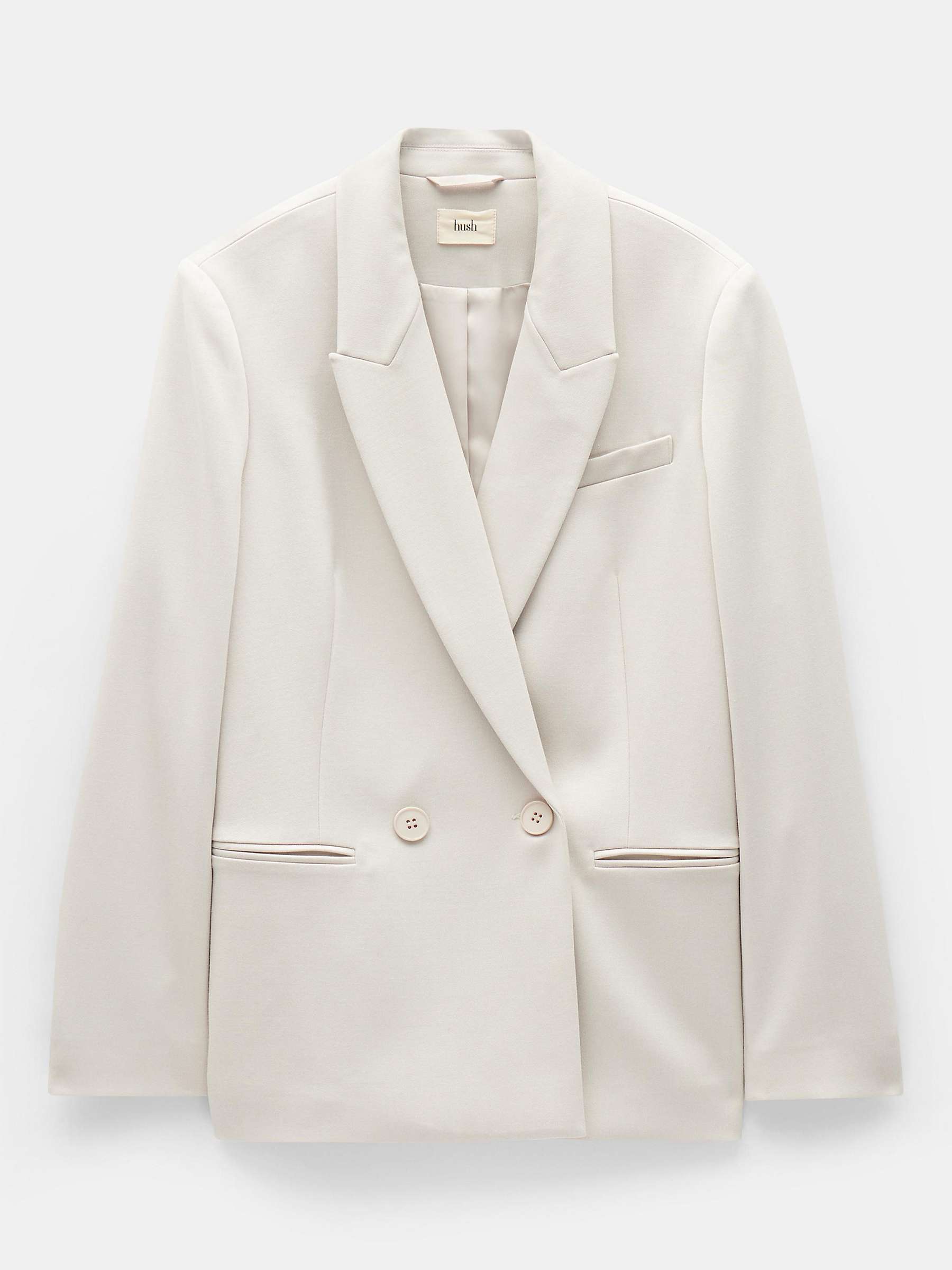 Buy HUSH Eliza Double Breasted Blazer, Natural Online at johnlewis.com