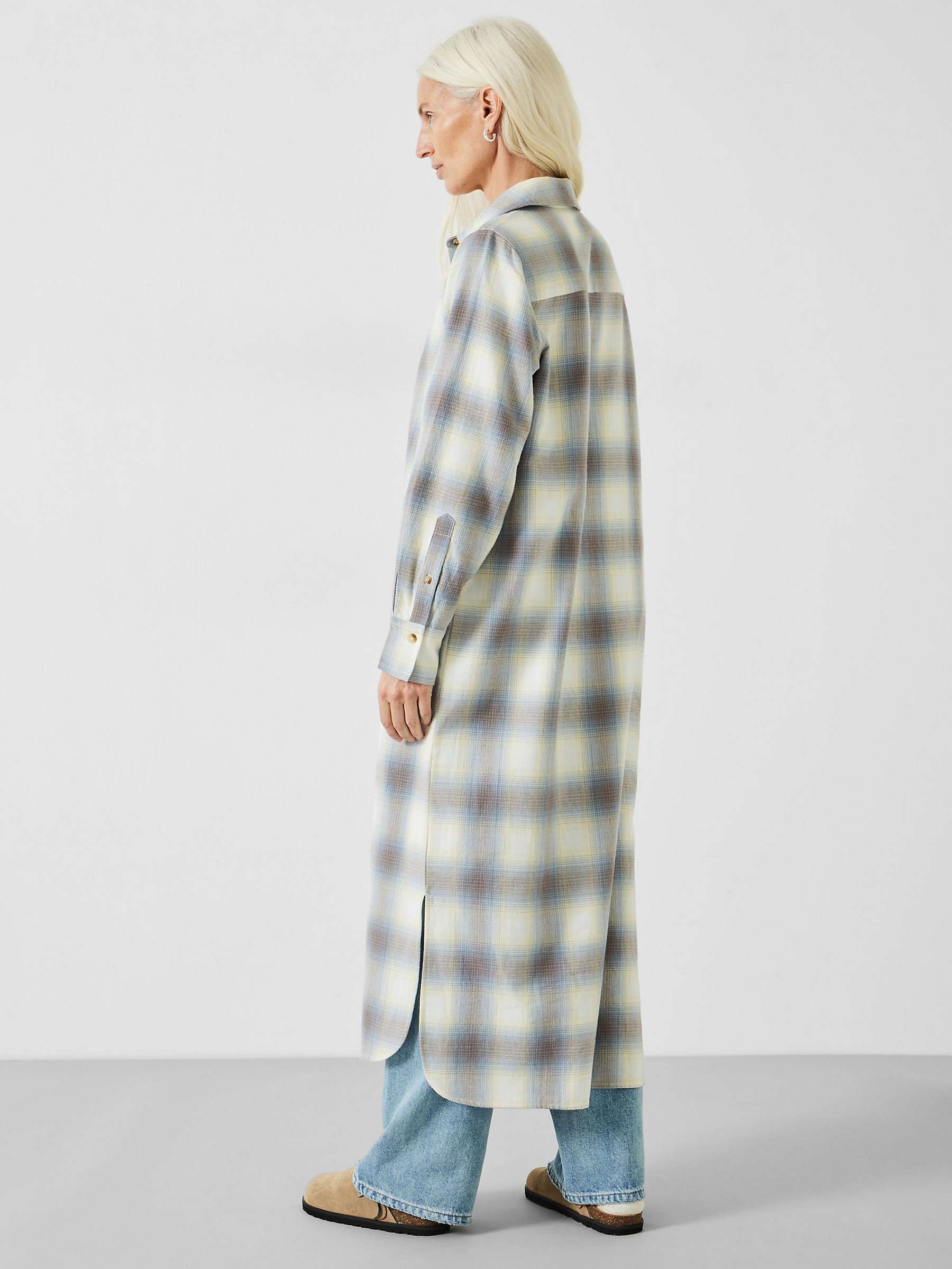 Buy HUSH Aida Check Midi Shirt Dress, Multi Online at johnlewis.com