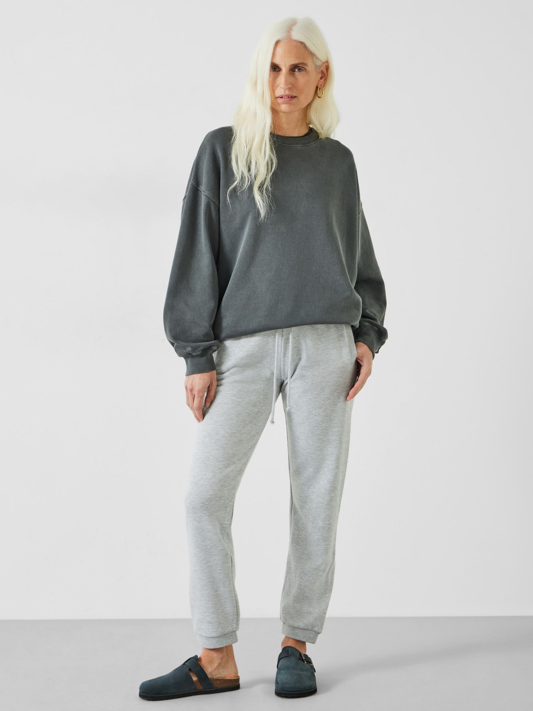 HUSH Quade Oversized Sweatshirt, Dark Grey, XS