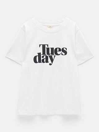 HUSH Tuesday Graphic Cotton T-shirt, White