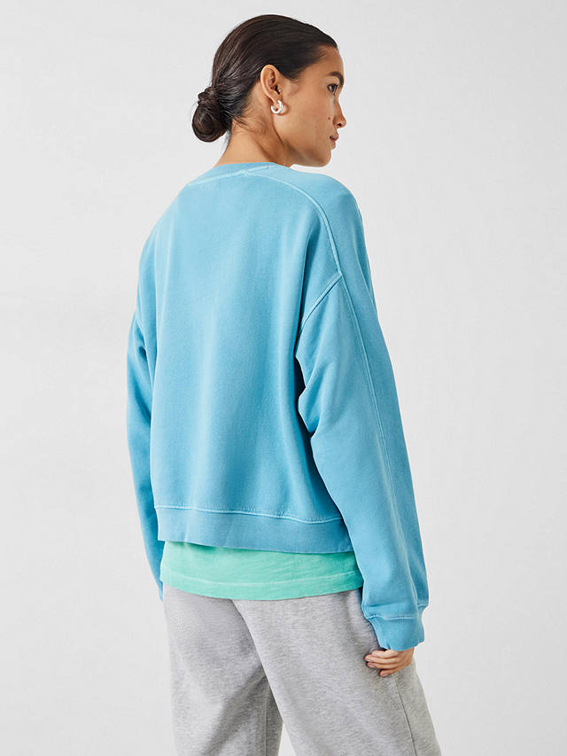 HUSH Arlet Seam Detail Sweatshirt, Ocean Blue
