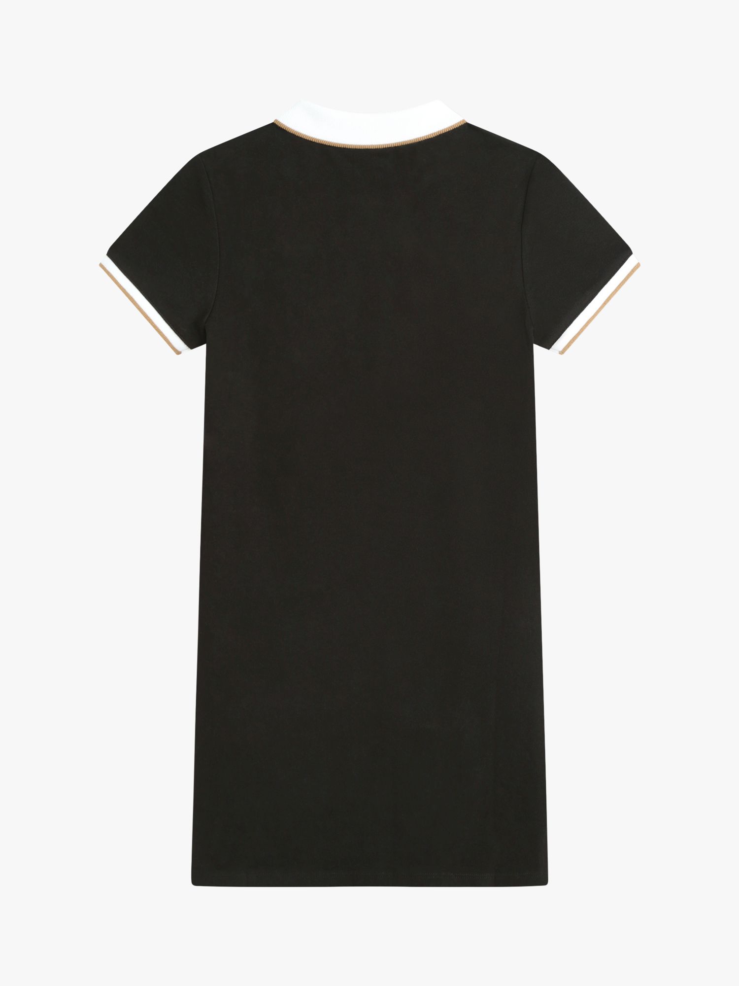 Buy BOSS Kids' Short Sleeve Pique Cotton Polo Dress, Black Online at johnlewis.com