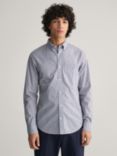 GANT Regular Cotton Poplin Check Shirt, Dove Blue