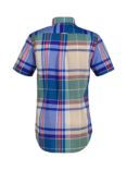 GANT Madras Short Sleeve Shirt, Blue/Multi, Blue/Multi