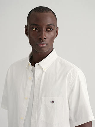 GANT Regular Fit Linen Blend Shirt, White