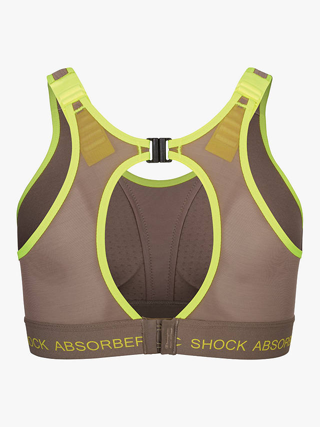 Shock Absorber Ultimate Run Padded Sports Bra, Grey/Yellow