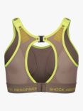 Shock Absorber Ultimate Run Padded Sports Bra, Grey/Yellow