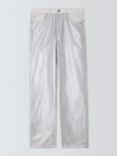 rag & bone Harlow Metallic Jeans, Silver