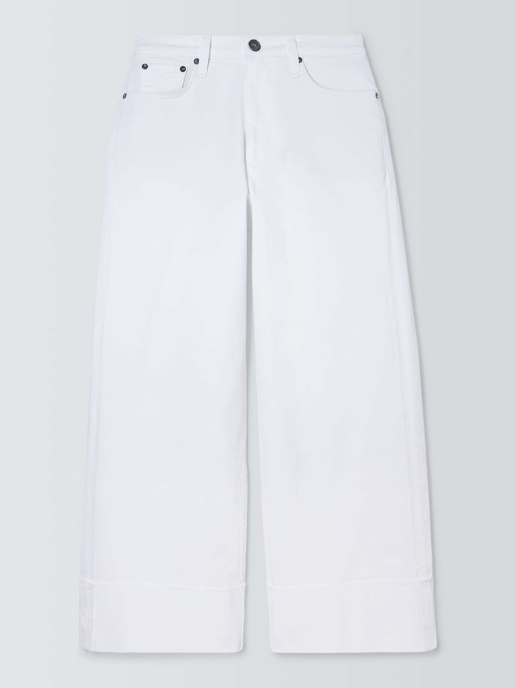 Buy rag & bone Andi Wide Leg Jeans, White Online at johnlewis.com