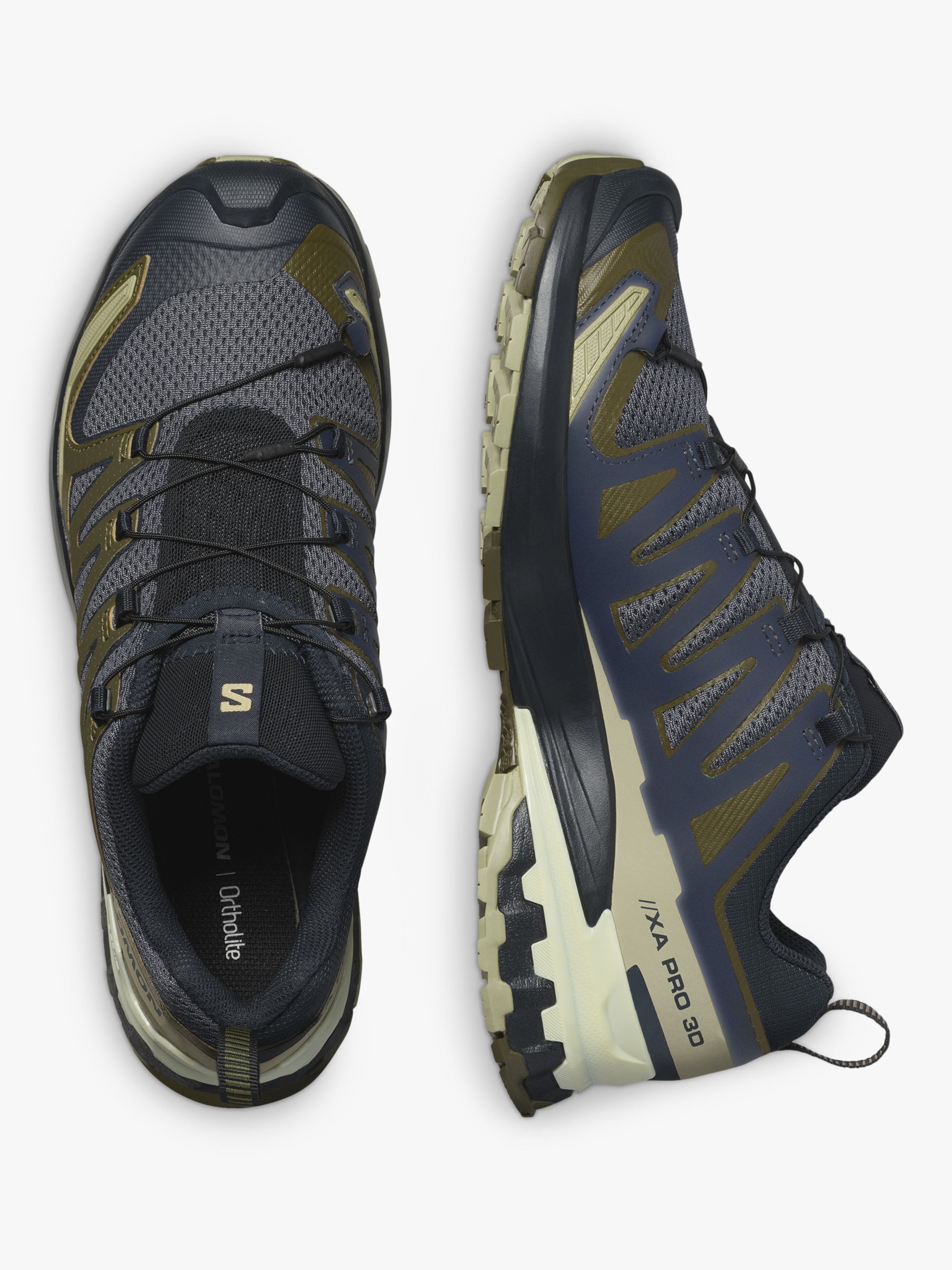 Salomon XA Pro 3D V9 Men's Running Trail Shoes, India Ink/Olive, 7