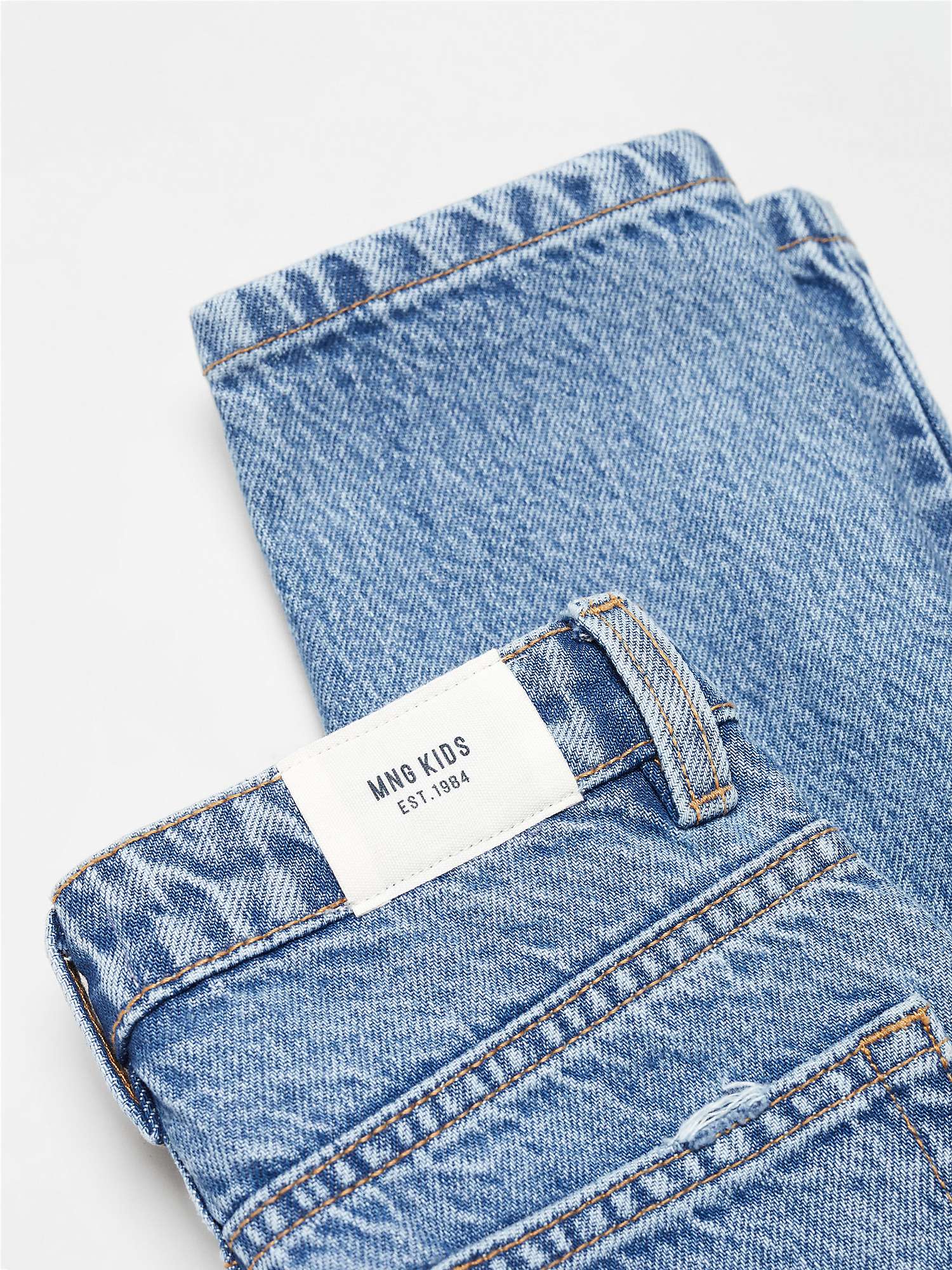 Buy Mango Kids' Mom Jeans, Open Blue Online at johnlewis.com