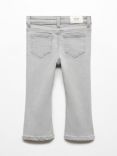 Mango Kids' Flare Button Jeans, Open Grey