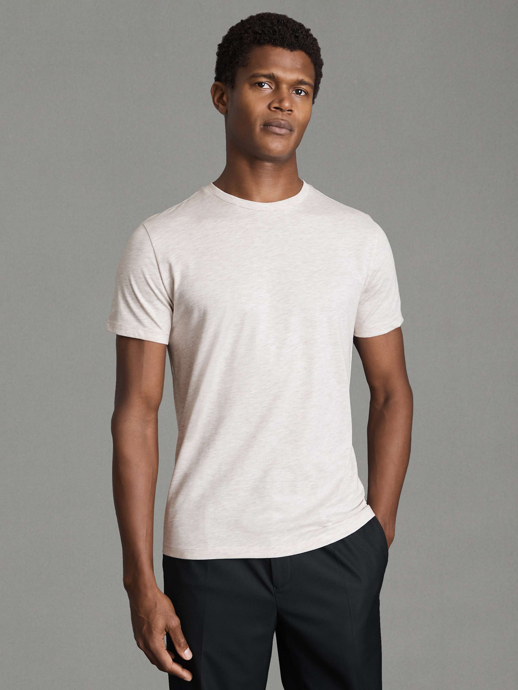 Buy Reiss Bless Cotton Blend Crew Neck T-Shirt Online at johnlewis.com