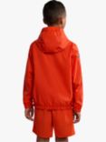 Napapijri Kids' Cree Packable Hooded Windbreaker Jacket, Orange