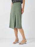 John Lewis Wool Blend Midi Skirt, Green