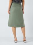 John Lewis Wool Blend Midi Skirt, Green