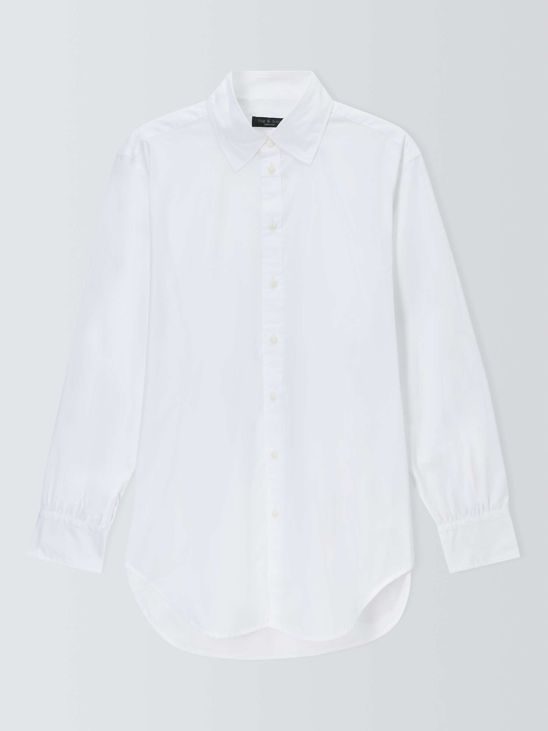 Buy rag & bone Ellison Poplin Shirt, White Online at johnlewis.com