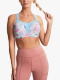 Panache Abstract Print Wired Sports Bra, Pink/Multi