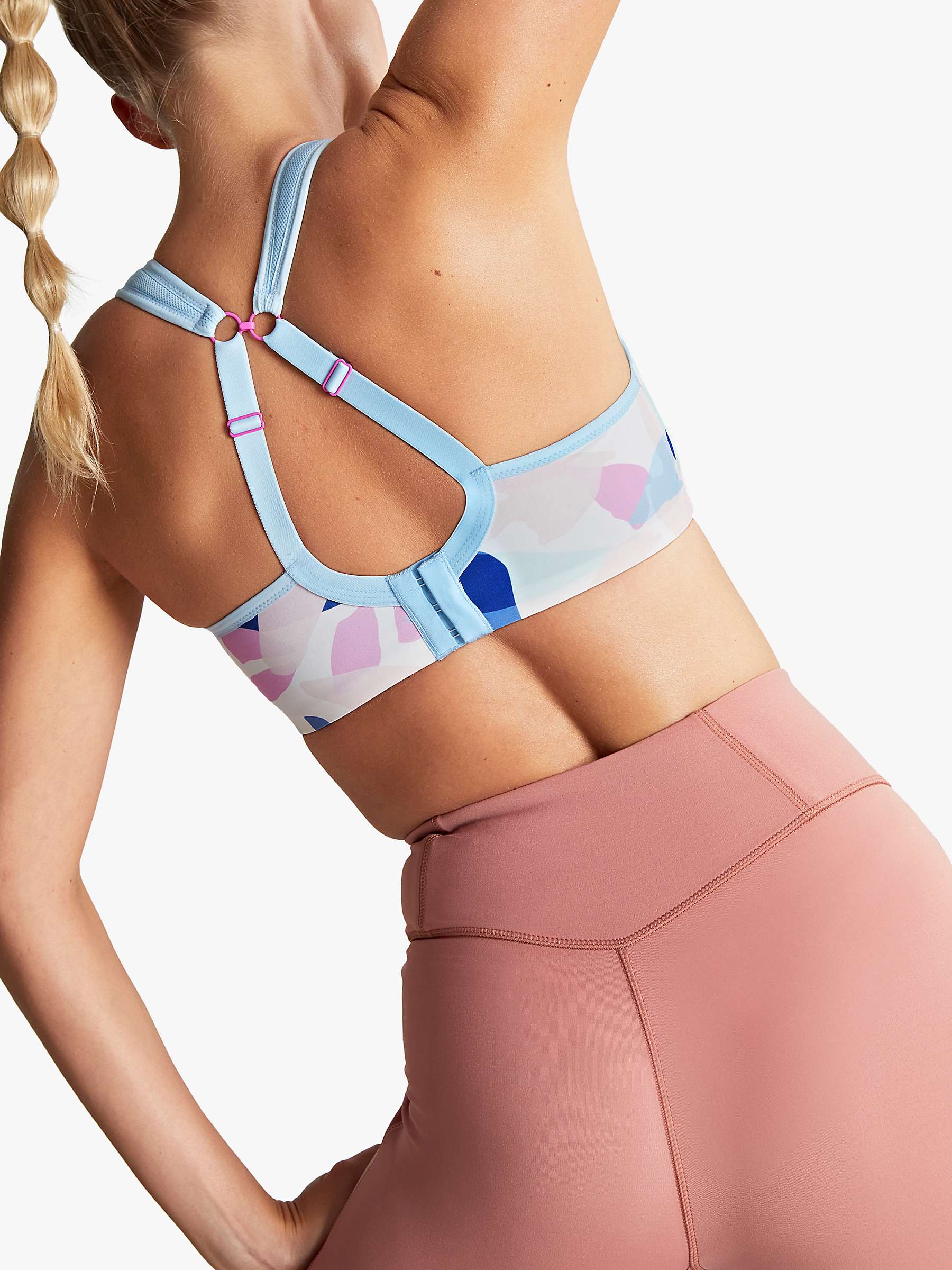 Buy Panache Abstract Print Wired Sports Bra, Pink/Multi Online at johnlewis.com