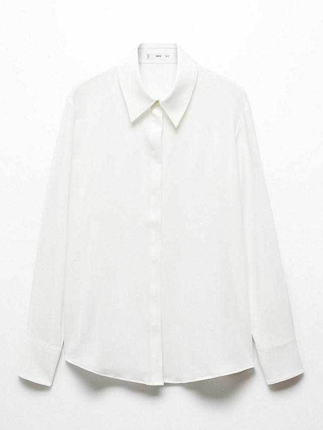 Mango Basic Buttoned Flowy Shirt, Natural White