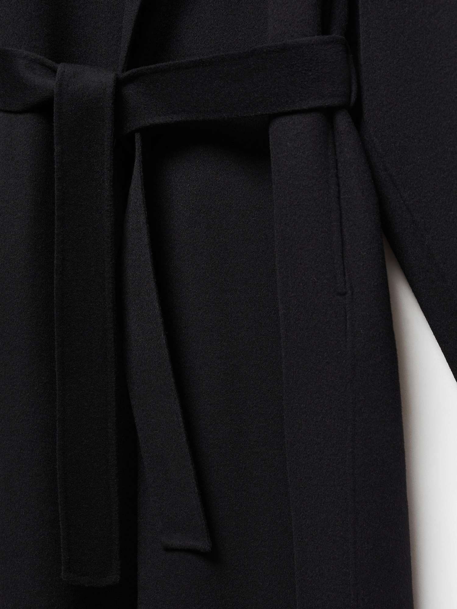 Buy Mango Batin Wool Blend Coat, Black Online at johnlewis.com