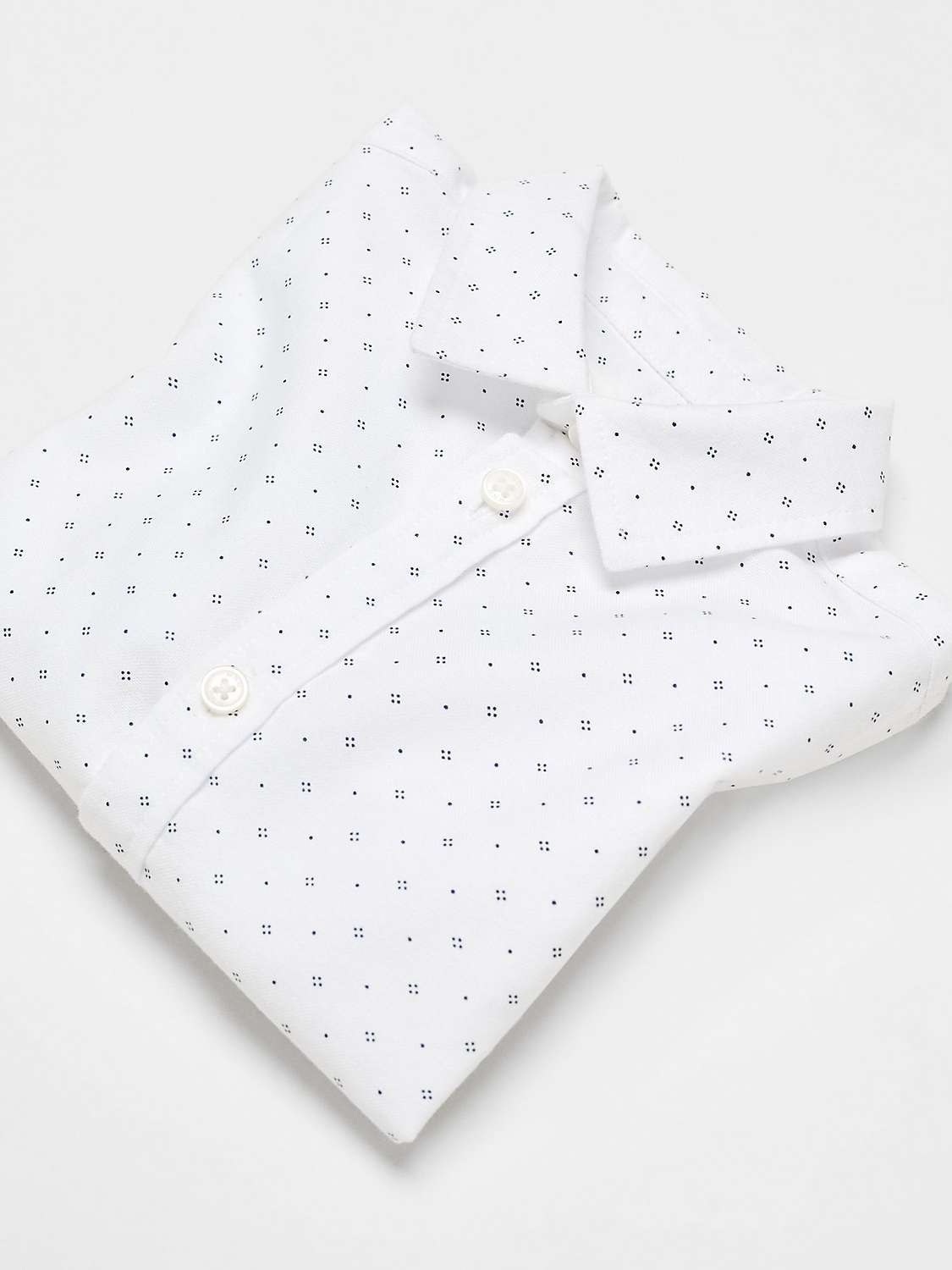 Buy Mango Kids' Regular Fit Printed Oxford Shirt, White Online at johnlewis.com