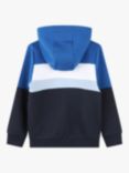 BOSS Kids' Logo Hooded Zip Through Cardigan, Blue/Multi
