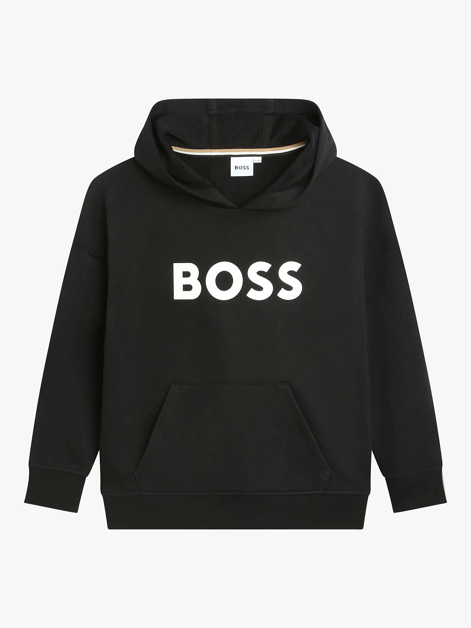 Buy BOSS Kids' Cotton Logo Embroidered Hoodie Online at johnlewis.com