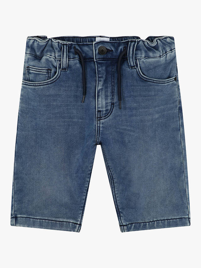 BOSS Kids' Denim Drawstring Shorts, Blue