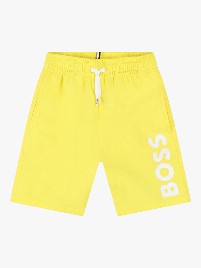 HUGO BOSS Kids' Surfer Swim Shorts, Yellow