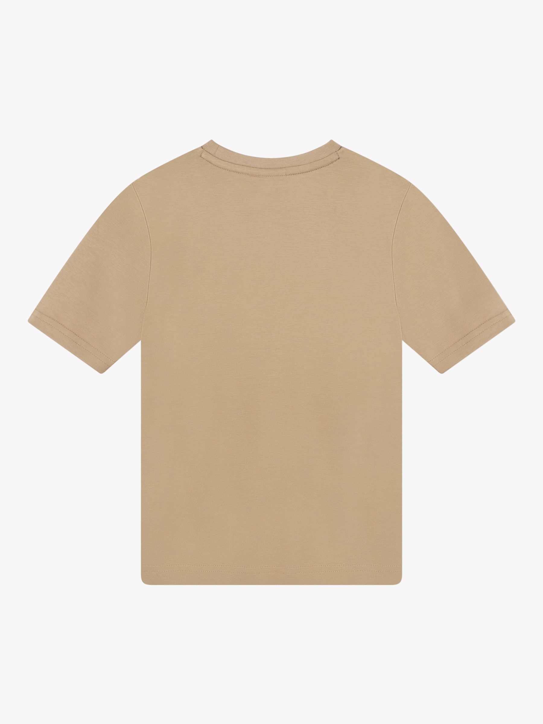 BOSS Kids' Embossed Logo Short Sleeve T-Shirt, Chocolate, 4 years