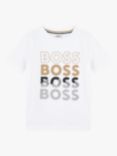 BOSS Kids' Short Sleeve Logo Slim Fit T-Shirt