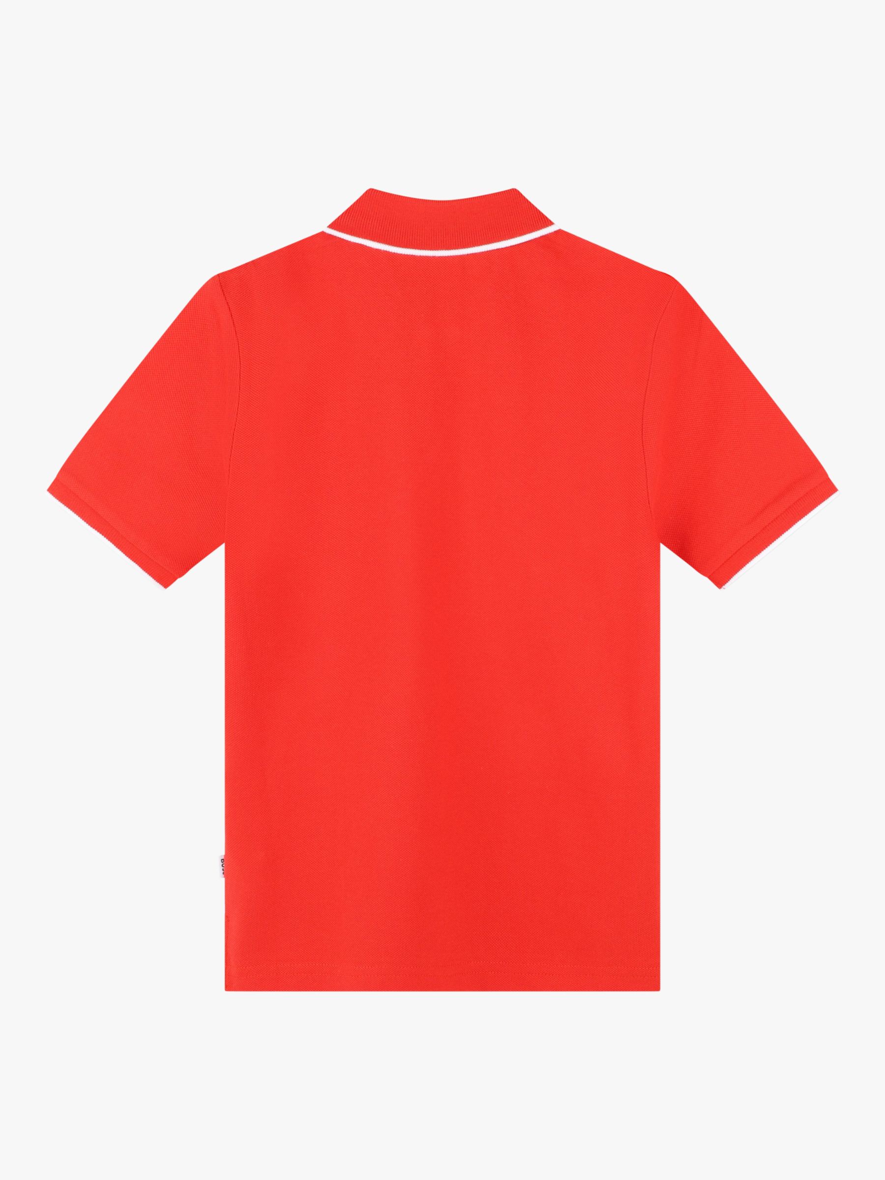 BOSS Kids' Short Sleeve Polo Shirt, Red, 4 years