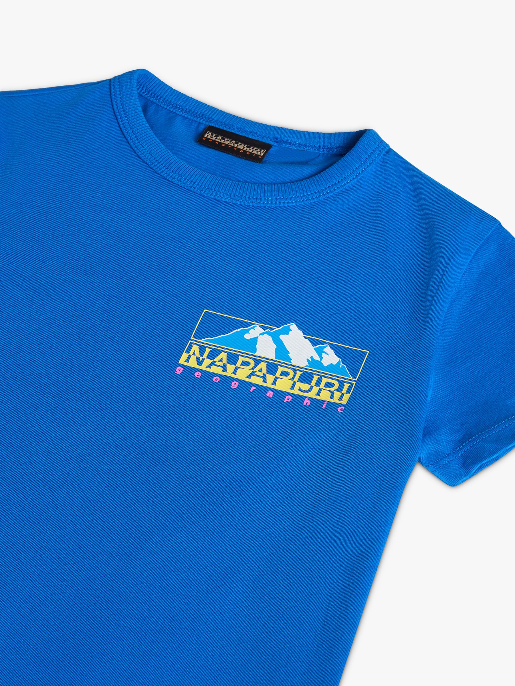 Napapijri Kids' Liard Logo Mountain Graphic T-Shirt, Royal Blue, 14 years