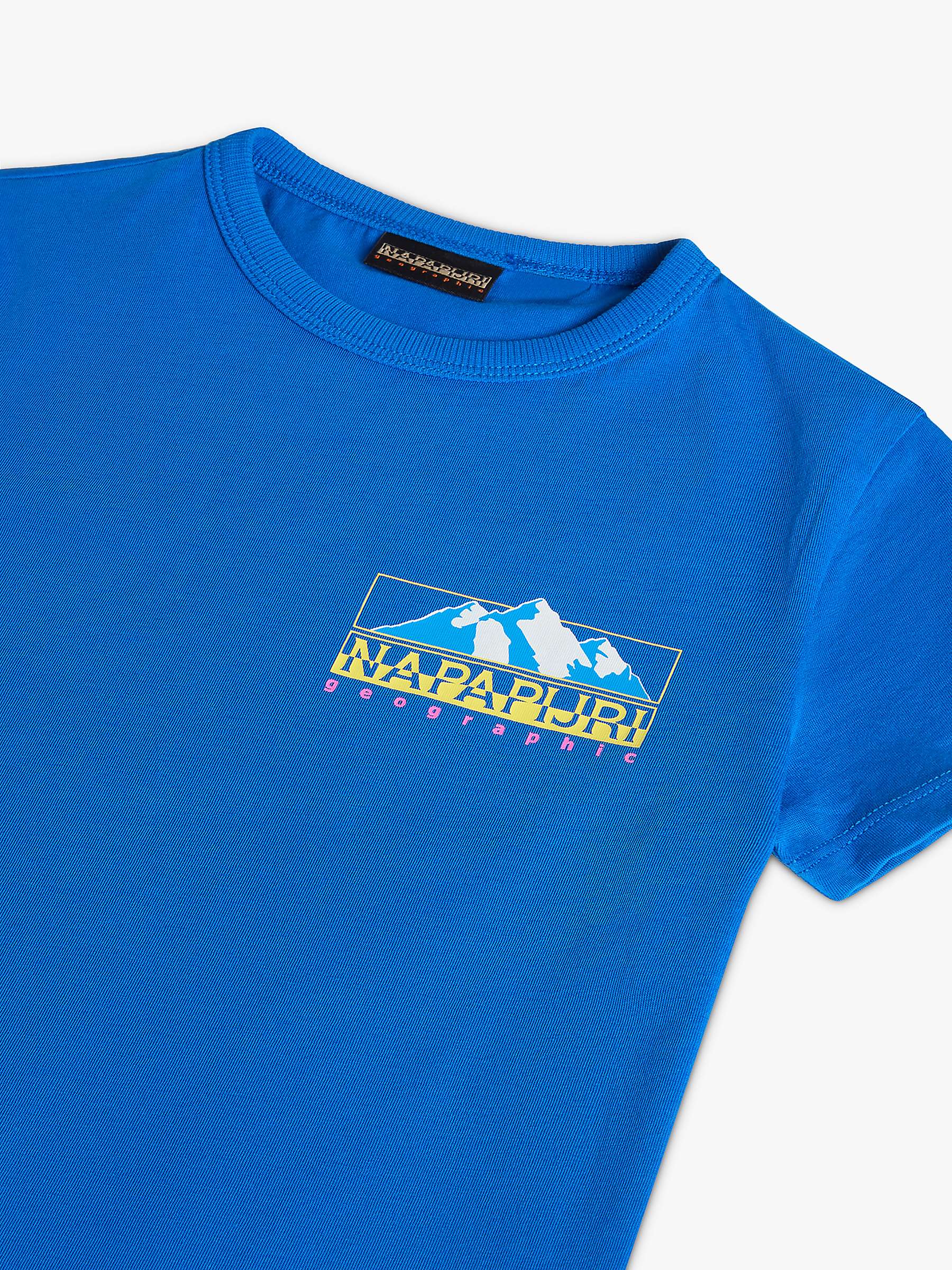 Buy Napapijri Kids' Liard Logo Mountain Graphic T-Shirt, Royal Blue Online at johnlewis.com
