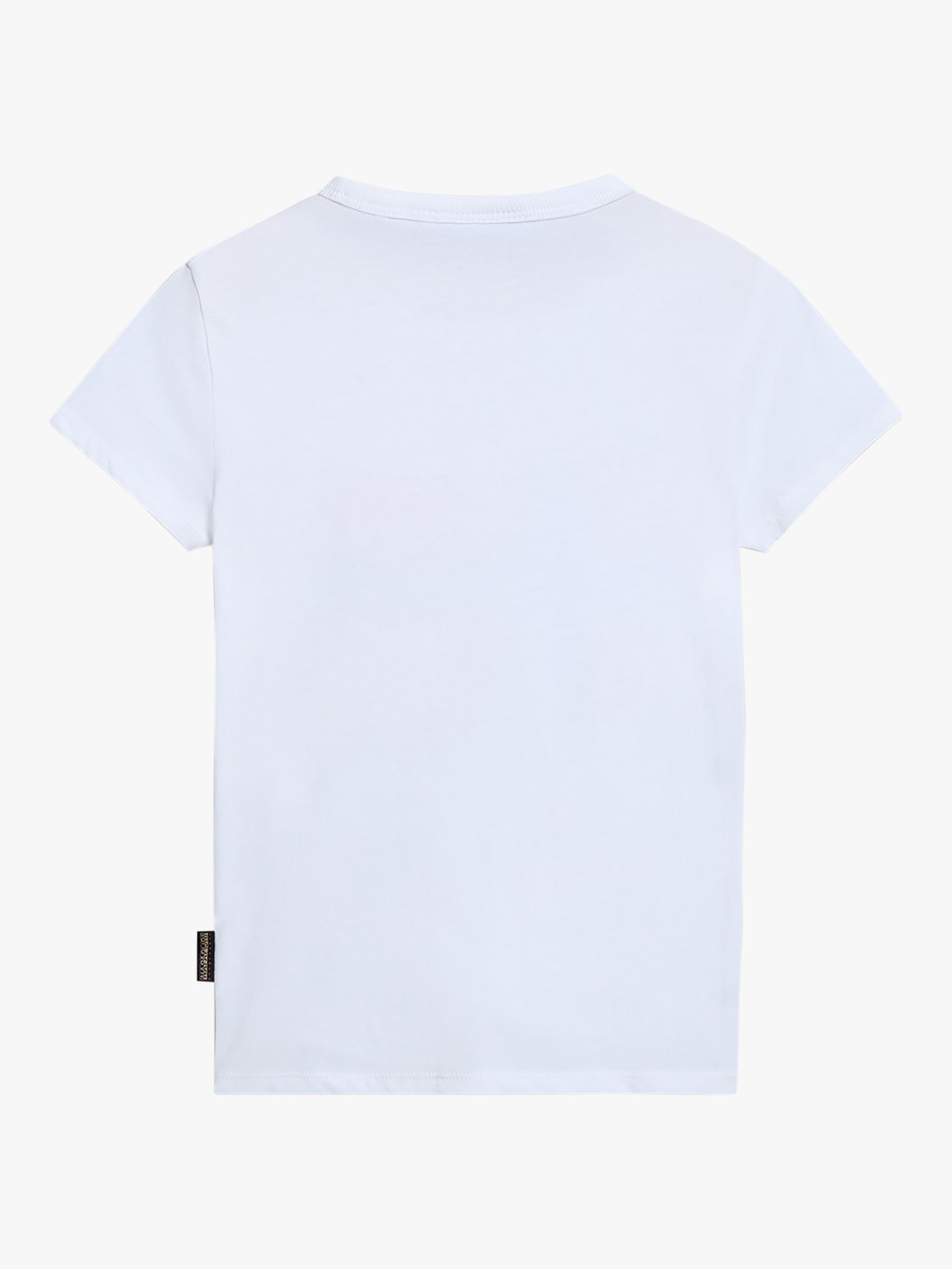 Napapijri Kids' Liard Flag Short Sleeve T-Shirt, White, 16 years