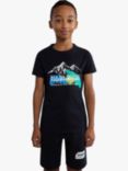 Napapijri Kids' Liard Mountain Graphic T-Shirt, Black