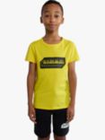 Napapijri Kids' Kitik Geographic Logo T-Shirt, Yellow