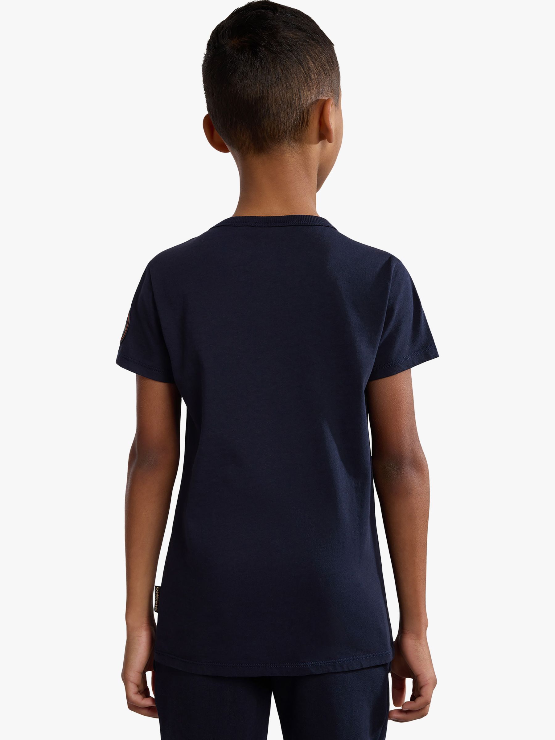 Buy Napapijri Kids' Hudson Graphic Logo Short Sleeve T-Shirt, Navy Online at johnlewis.com