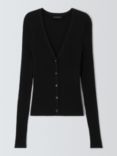 Good American Shine Rib Knit Cardigan, Black