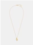 HUSH Parker Chunky Teardrop Pendant Necklace, Gold