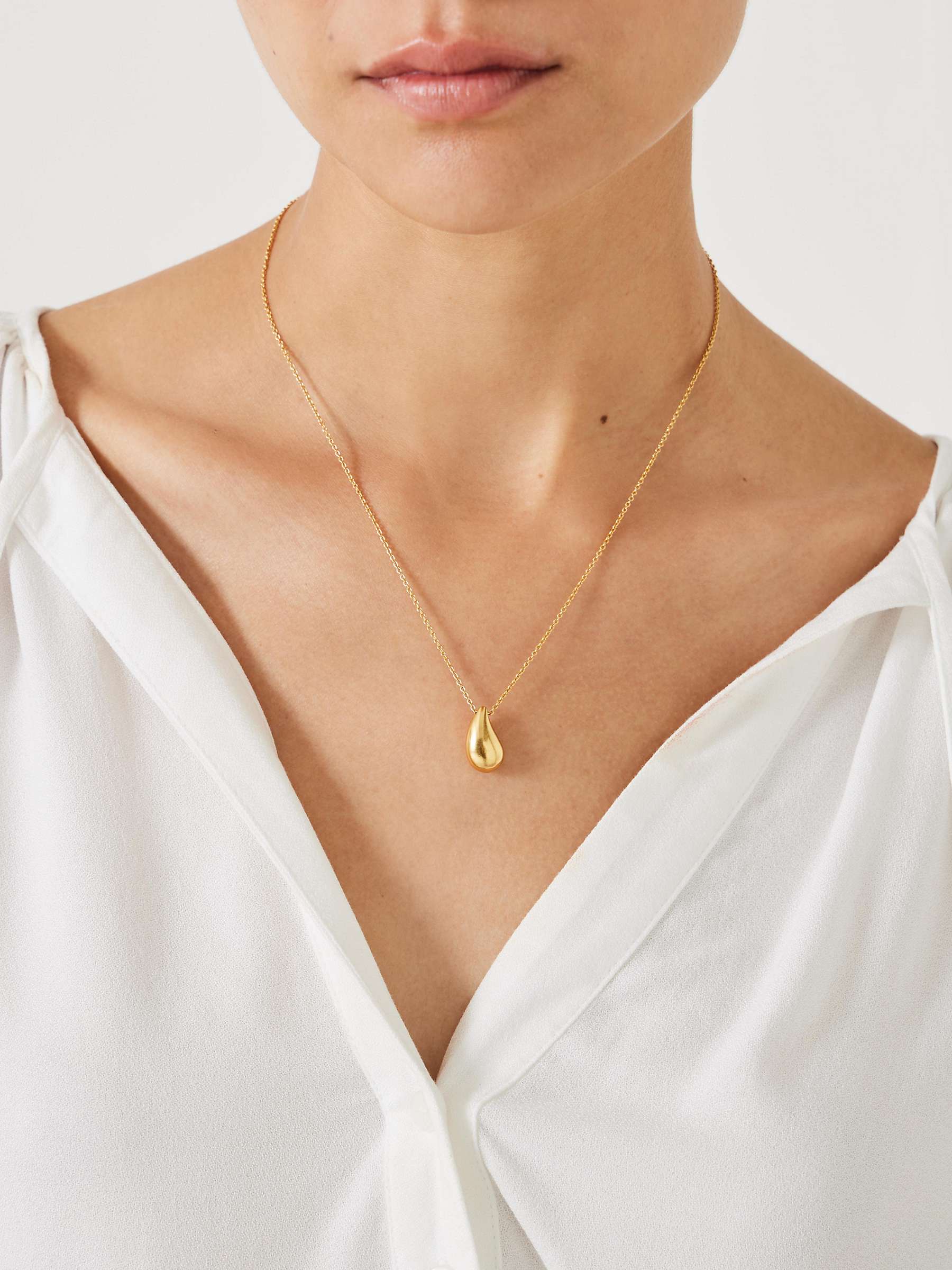 Buy HUSH Parker Chunky Teardrop Pendant Necklace, Gold Online at johnlewis.com