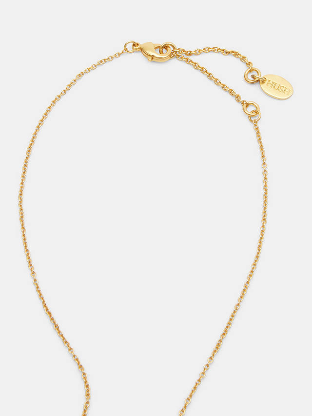 HUSH Parker Chunky Teardrop Pendant Necklace, Gold