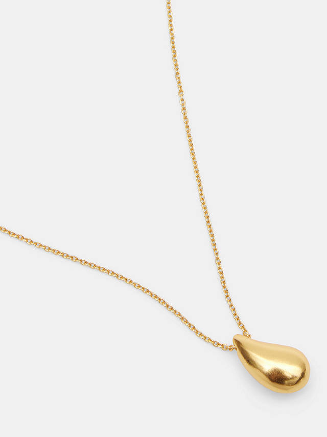 HUSH Parker Chunky Teardrop Pendant Necklace, Gold