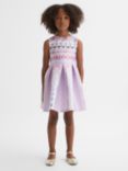 Reiss Kids' Lana Floral Print Scuba Dress