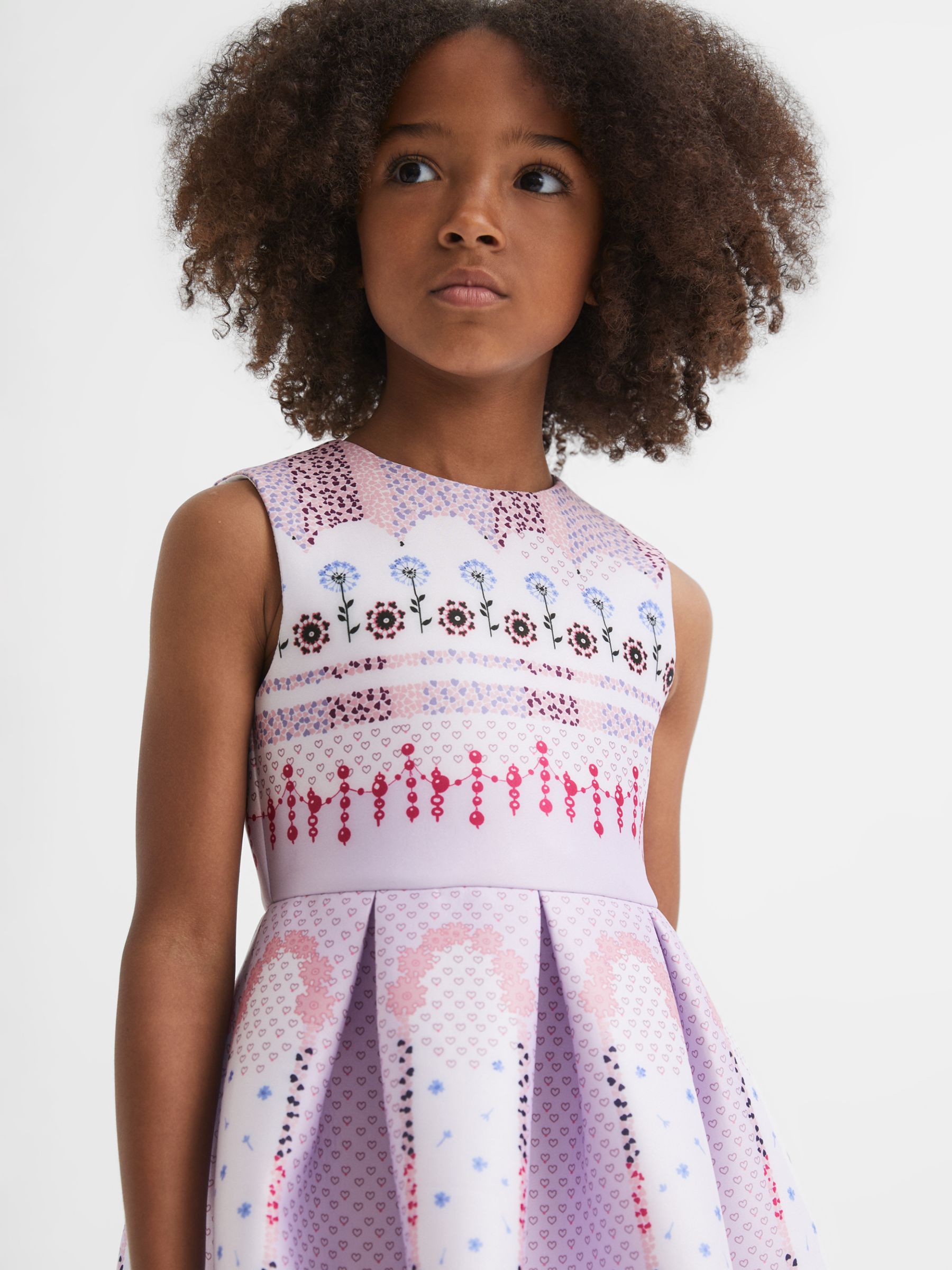 Buy Reiss Kids' Lana Floral Print Scuba Dress Online at johnlewis.com