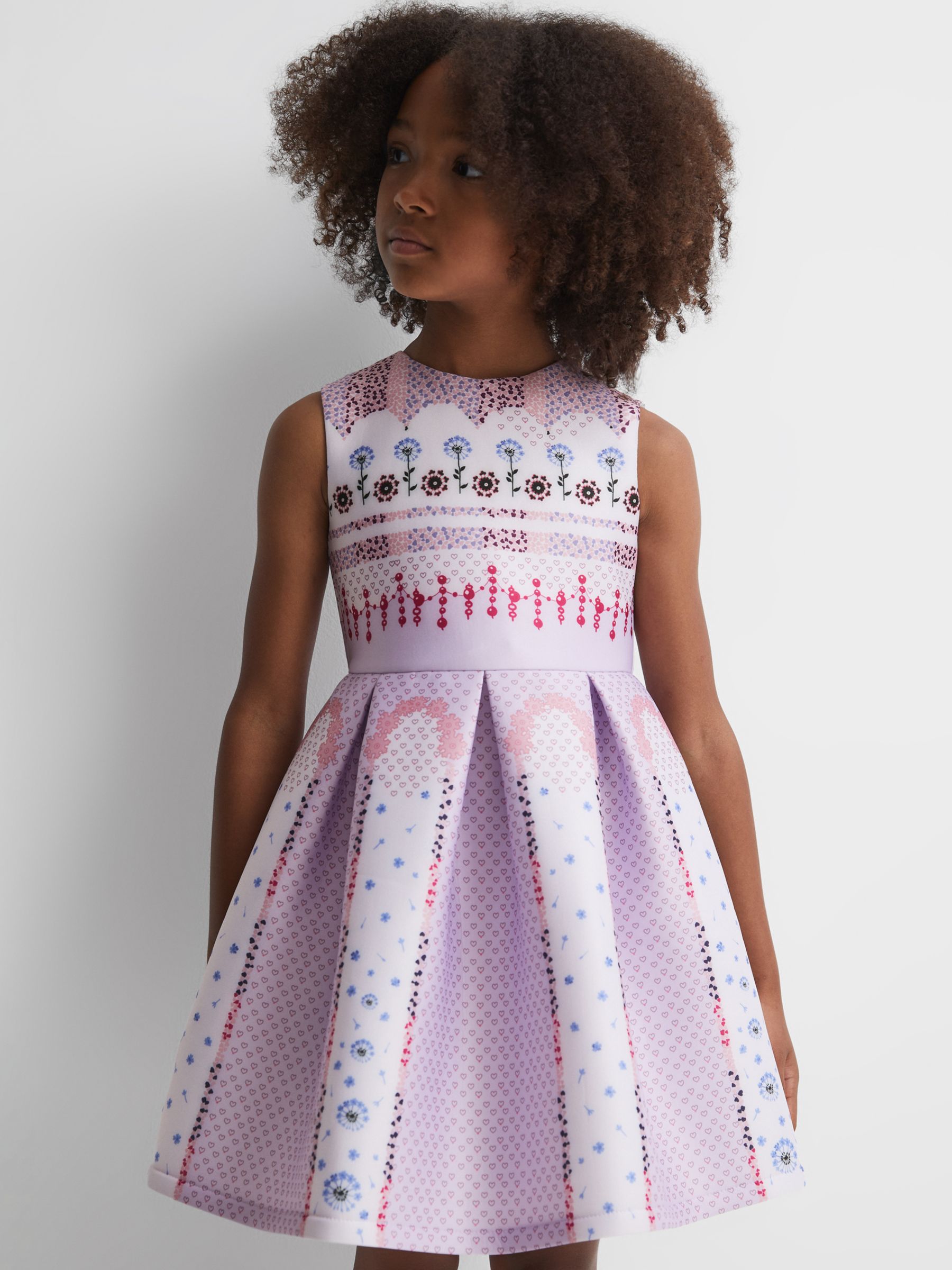 Buy Reiss Kids' Lana Floral Print Scuba Dress Online at johnlewis.com