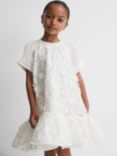 Reiss Kids' Theo Floral Lace Dress, Ivory
