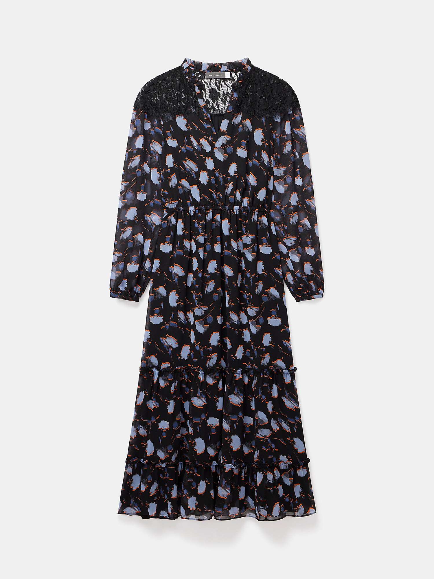 Buy Mint Velvet Abstract Floral Print Maxi Dress, Blue/Multi Online at johnlewis.com