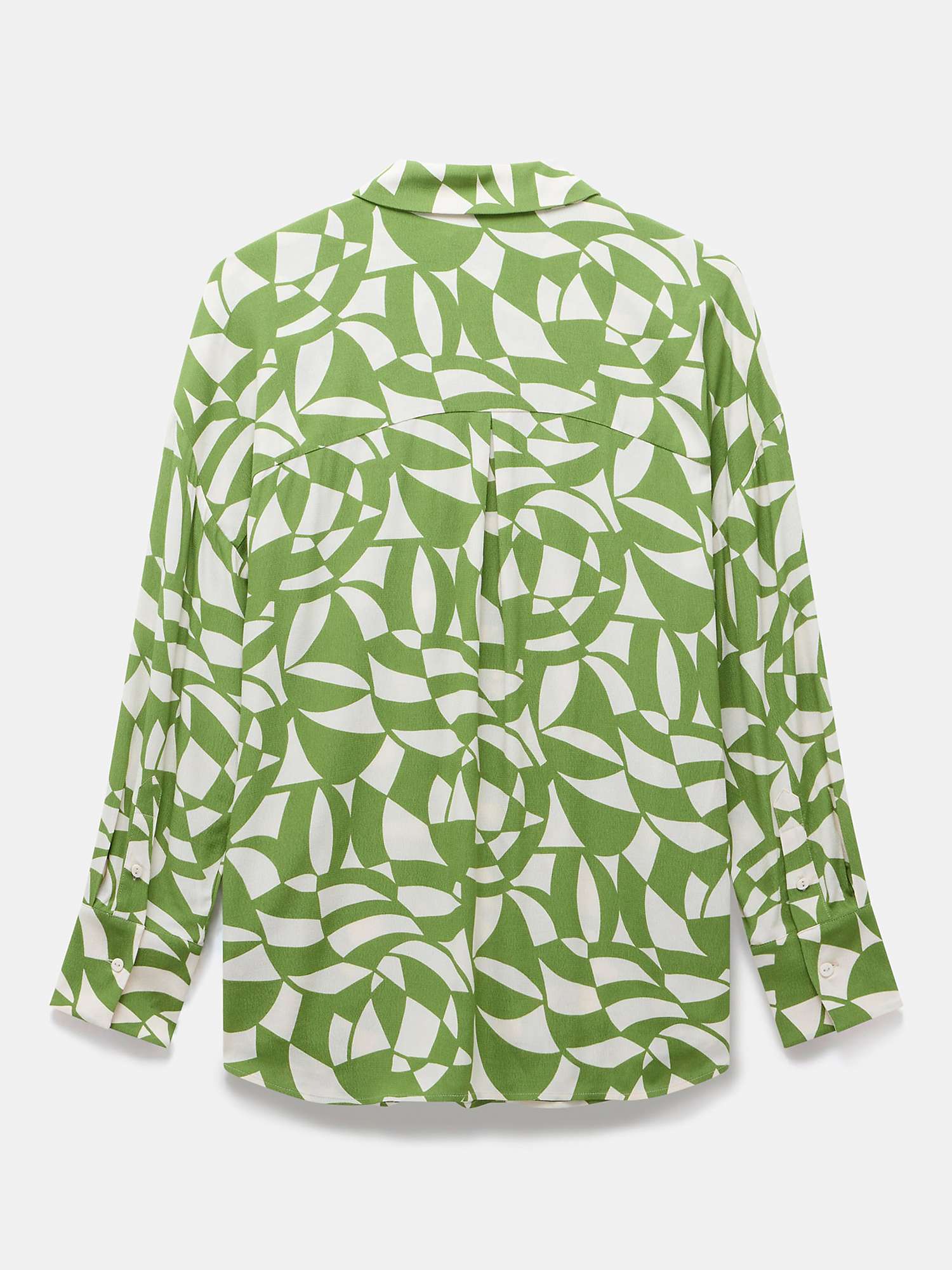Buy Mint Velvet Geometric Print Shirt, Green/Cream Online at johnlewis.com